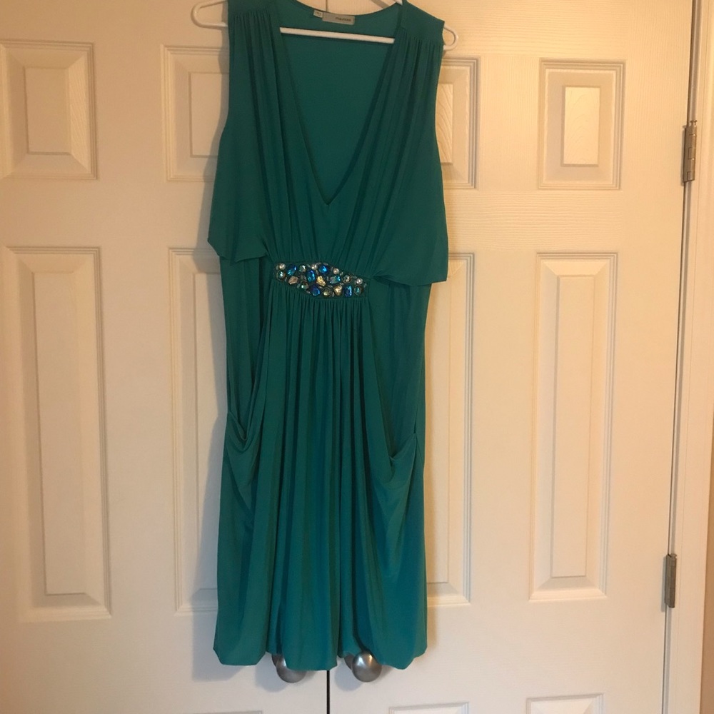 Drape front party dress